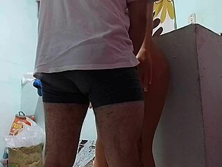 my stepmom's curvy body drives me wild when dad's away
